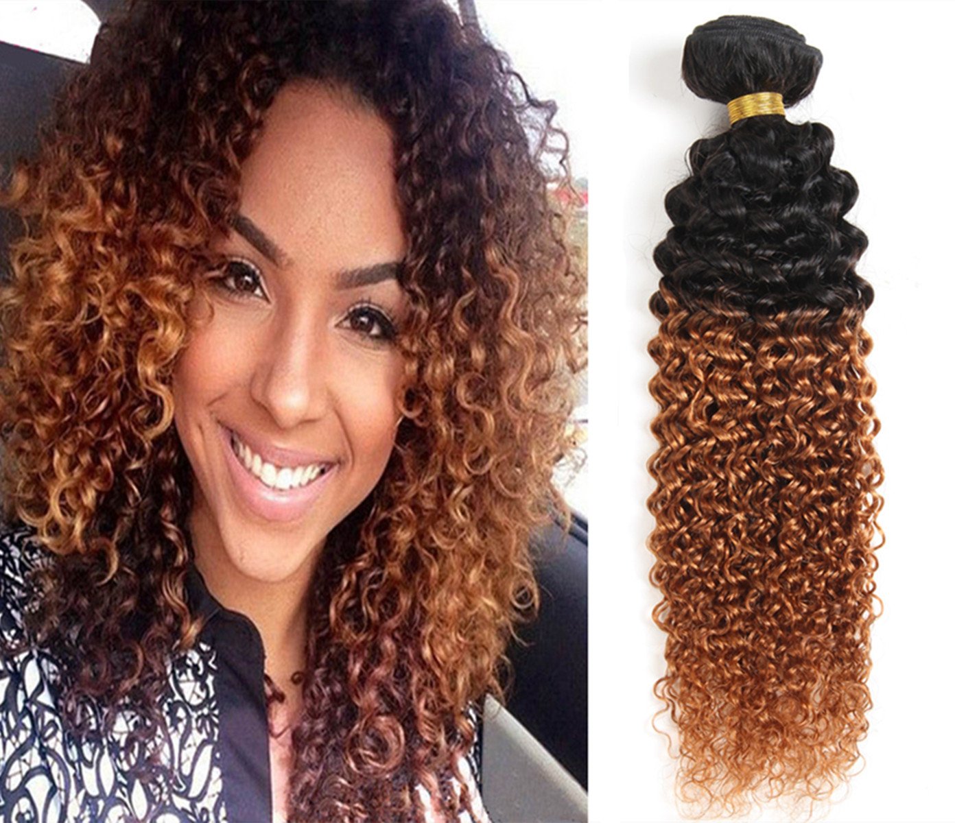 Jerry Curls Bundle - Two-tone Ombre T1B30 - My Aurea Beauty
